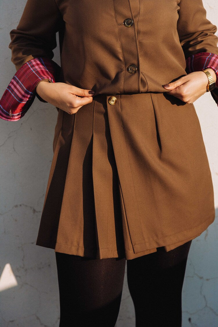 Falda Claudina Café