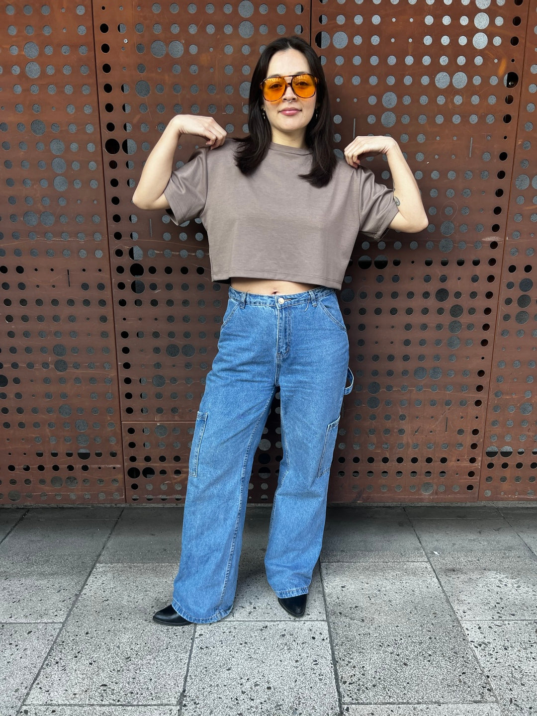 Polera Crop Taupe