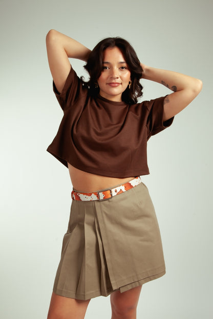 Polera Crop Café Moro