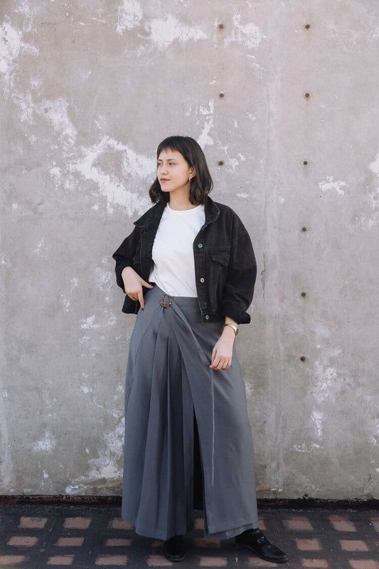Falda Claudina Soto Gris