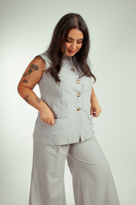 Gilet Rocío Gris Perla
