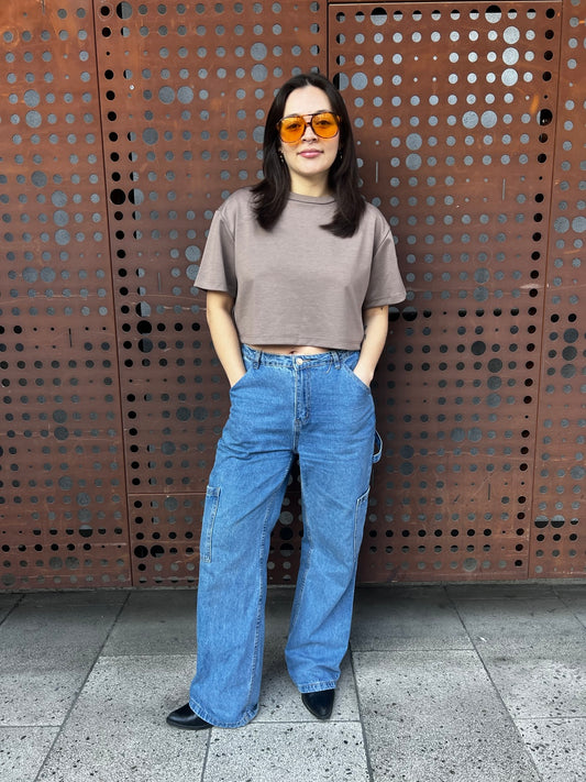 Polera Crop Taupe